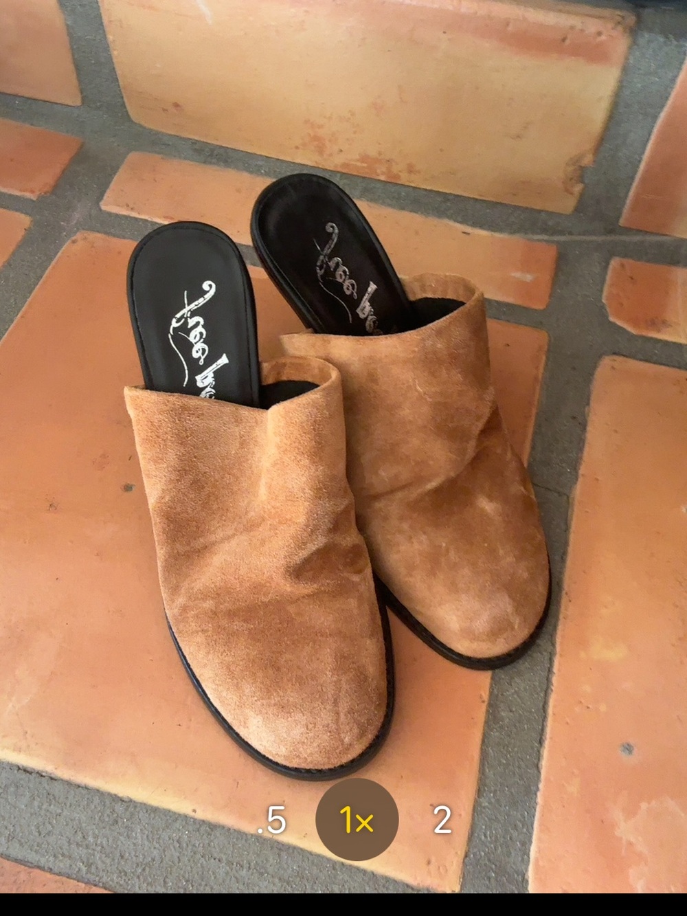 Free People Suede Leila Heeled Mule EU 36: Bohemian western - Picture 2 of 4
